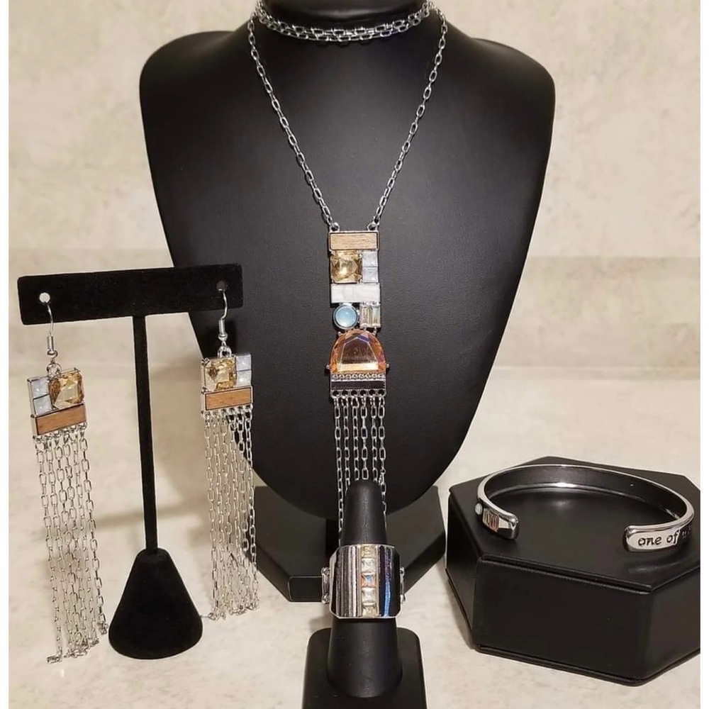 Natural Gems Jewelry Set